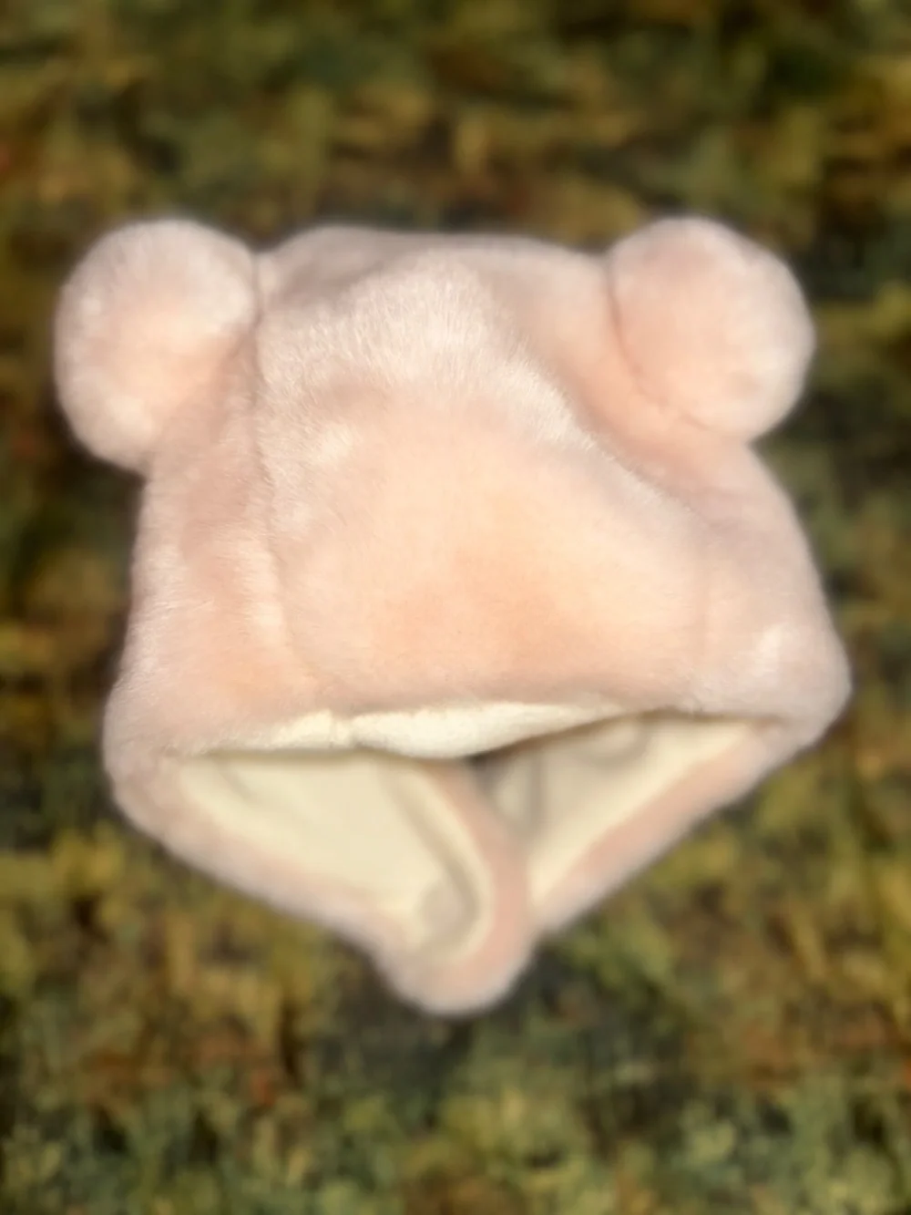 LIVLY Pink Faux Fur Warm Plush Bear Ears Premium Winter Trapper Hat Sz. 6-12m